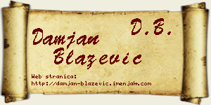 Damjan Blažević vizit kartica